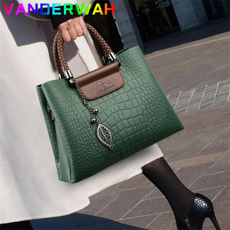 Women'S Kangaroo Bags - Echt merk lederen 3-lagen alligator crossbody