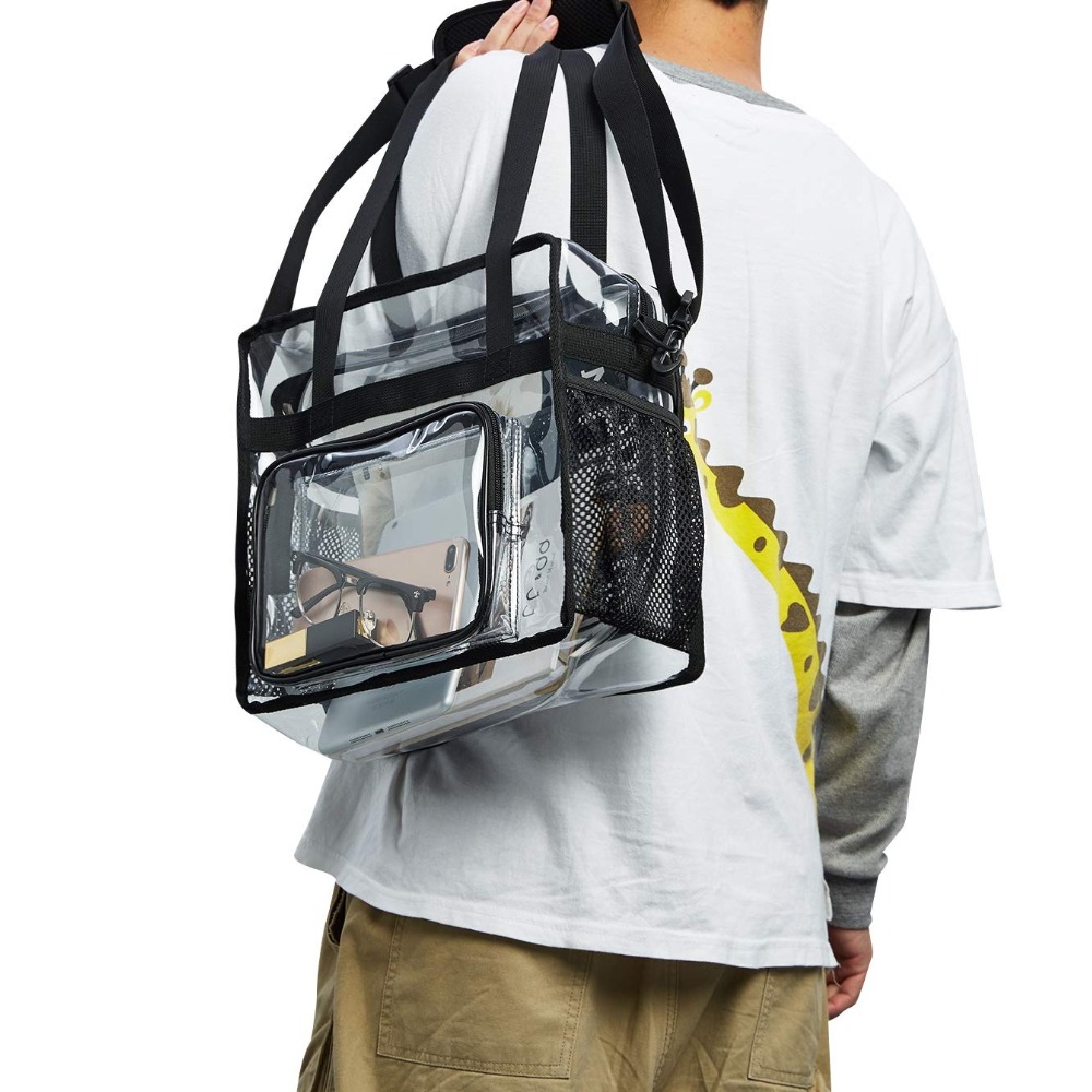 Women'S Bags Everyday - Doorzichtige draagtas, zware kwaliteit, transparant plastic,