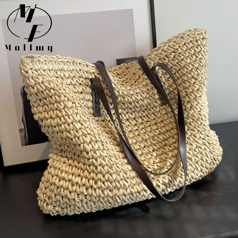 Women Bags Offers - Strogeweven draagtassen Casual groot luxe ontwerp