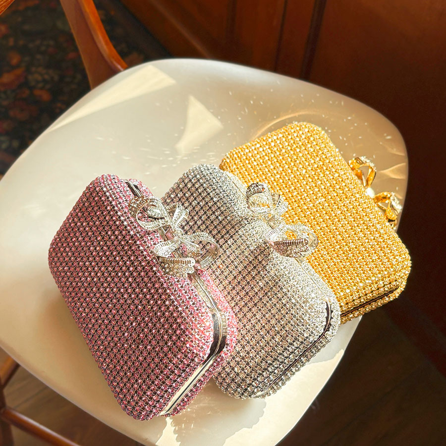Women Bags High End Brands - Gloednieuwe, met diamanten bezette, luxe banket-handtas