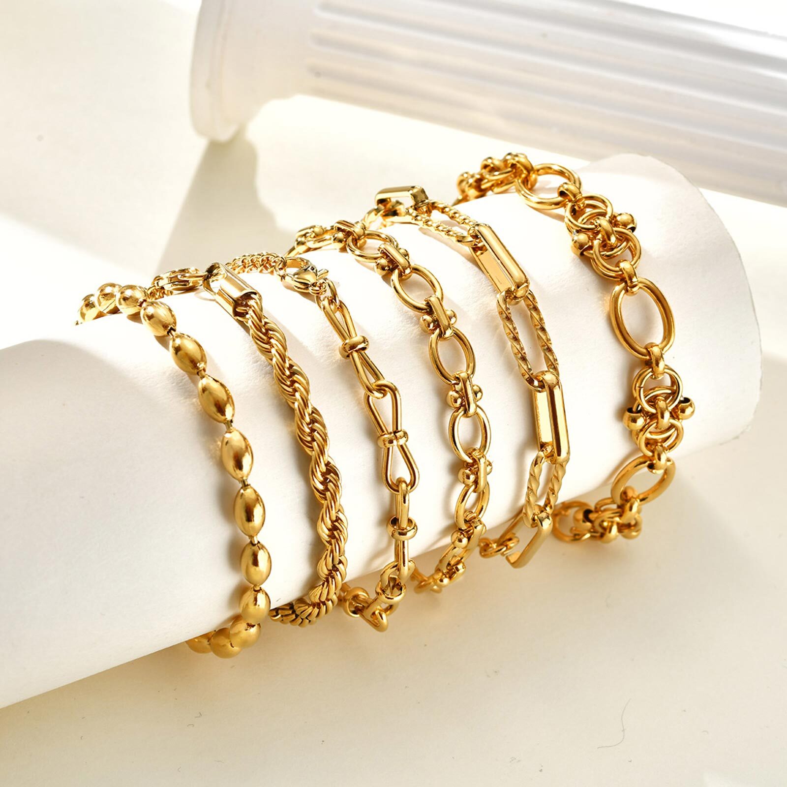 Vergulde dikke kettingarmband  - Women Bags Price recensie en prijs